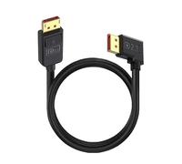 Duttek Cable DisplayPort de 90 grados 2.1 (0.5 m), cable DP macho a DP Displayport macho, 16 K a 30 Hz, 8 K a 120 Hz, 4 K a 240 Hz, compatible con HDR de 52 Gbps, HDCP DSC 1.2a