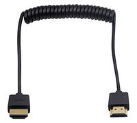 Duttek Cable en espiral HDMI a HDMI, extremo delgado HDMI macho a macho, cable en espiral para 3D y 4K Ultra HD TV Stick HDMI 2.0 convertidor de extensión (extensor HDMI) (1,2 m)
