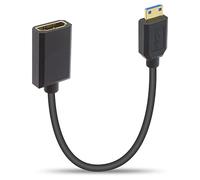 Duttek Cable extensor mini HDMI a HDMI 2.1 de 0,3 m, HDMI 2.1 ultra alta velocidad 48 Gbps, soporta 8K@60Hz, 4K0@120Hz, compatible con Raspberry Pi Zero W, videocámara, tarjeta gráfica de video,