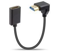 Duttek Cable HDMI 8K de 90 grados, cable HDMI 2.1 de 48 Gbps, cable de extensión HDMI hembra a macho, extremadamente delgado, para Nintendo Switch, PS5, Roku TV Stick, reproductor Blu Ray, etc