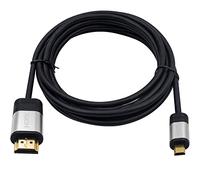Duttek Cable HDMI a Micro HDMI de 3 m, cable adaptador HDMI Micro a HDMI macho a HDMI estándar 4 Kx2 K a 60 Hz compatible con Ethernet, 3D y canal de retorno de audio (3 m)