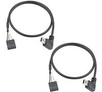 Duttek Cable mini USB a placa base, adaptador USB a mini USB, de 90 grados en ángulo recto mini USB macho a 9 pines adaptador hembra Dupont cable extendido. 1.65 pies/50 cm