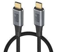 Duttek Cable USB 4, 40Gbps USB 4 USB tipo C, USB 4 macho a macho PD 100W cargador rápido, salida de video 8K a 60Hz compatible con dispositivos Thunderbolt 3/4, portátil, teléfono, estación de acoplamiento. 1.6FT/50CM.