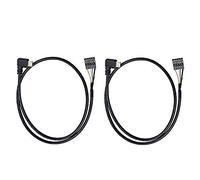 Duttek Cable USB a Dupont micro USB, ángulo recto de 90 grados Micro USB macho a 5 pines adaptador hembra Dupont cable extendido 50 cm/1.64 pies (paquete de 2)