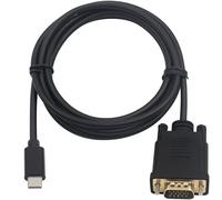 Duttek Cable USB C a VGA, Cable Adaptador USB Tipo C Macho a VGA Macho Compatible con 1080P Utilizado para Ordenador, Monitor, proyector, televisor, sin Thunderbolt 3 Puerto (1,8 Metros)