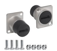 Duttek Conector de paso de montaje en panel HDMI de 18 Gbps 4K HDR, conector de paso tipo D para marina, audio de coche, instalación de pared/TV, cine en casa, diseño impermeable fijado a rosca