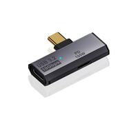 Duttek Divisor USB C 2 en 1 de 10 Gbps, adaptador USB C macho a doble hembra de 90 grados de 100 W, adaptador de auriculares tipo C para Rog Ally, Steam Deck, iPhone 15 Series y más dispositivos
