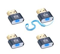 Duttek Enchufe simulado HDMI 4K, emulador de pantalla de monitor virtual, adaptador de pantalla sin cabeza para Windows Mac OSX Linux, soporta hasta 4 K a 60 Hz (con luz indicadora, 4 unidades)