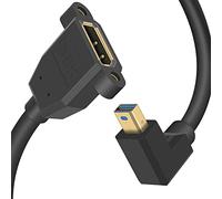 Duttek Mini cable de extensión Displayport a Displayport, 8K a 60Hz Mini Displayport macho Ángulo hacia arriba a Displayport Cable hembra Transmisión bidireccional (0,3M)