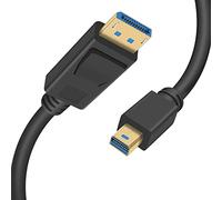 Duttek Mini Displayport a Displayport 1.4a Cable, 8K@60Hz Mini Displayport macho a Displayport macho a Displayport macho de transmisión bidireccional Displayport a Mini Displayport(0.3M)