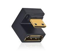 Duttek180 Grados Mini HDMI a HDMI Adaptador, Forma de U ángulo descendente HDMI a Mini Adaptador de Apoyo 8K@60Hz, 48Gbps para la cámara/Ordenador portátil/Tablet/HDTV/Proyector (1 Paquete)