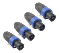 DUTTY Conectores de adaptador de altavoces NL4FC Enchufe profesional de altavoces de cuatro núcleos Enchufe de aviación compatible con Neutrik Speakon NA4LJ, NA4LJX, NL4MP, NL4MPR, NL4FC, NL4FX,