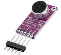 DUTTY El Tablero Amplificador AGC del micrófono max9814 2.7v - 5.5v, el Amplificador de Control automático de Ganancia 40db / 50db / 60db, es Compatible con esp8266, esp32 y arduino