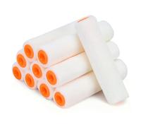 DUTTY Fundas de rodillo, cepillo de rodillo de lana, pelo corto, 4 pulgadas, 10 rollos, adecuado para todas las superficies planas, decoración de interiores, cepillos de pared, etc