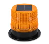 DUTTY Luz de señal de emergencia amarilla con soporte magnético, luz de advertencia estroboscópica solar, adecuada para puentes, vallas, barandillas de carretera, emergencia de bloqueo de carretera