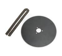 Duty 47 Tooth Sprocket and Chain Kit 11/2 Inch Chain 190mm Carbon Steel Replacement for Zooma 2 Stroke 25cc 33cc Scooter Moped with Maximum Power Transfer and Design