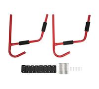 Duty 80kg Capacity Carbon Steel Kayak Storage Rack Wall Mount Hanger with Non Slip Rubber Padding for Canoe Surfboard Paddleboard Ski Snowboard Longboard Home Garage Space Saving