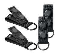 Duty Belt Key Holder, Equipment Loop for Outdoor Adventure with Steel, Heavy Duty Webbing maintains Gear Alignment, Utility Accessory for Construction Mechanics Guard 4 Pack