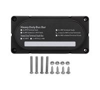 Duty Bus Power Distribution Box 6 Way 300Amp 12V 24V 48V Proof ABS Metal Power Junction Block for Car Truck RV Marine Boat Yacht Power System Wiring Harness Management