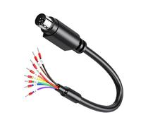 Duty DIN 6/8Pin Cable adaptador de extremo macho RS232 / RS422 / RS422 / RS485 cable de comunicación de repuesto de alta resistencia al fuego PVC tubo de número
