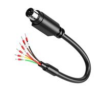 Duty DIN 6/8Pin Cable adaptador de extremo macho RS232 / RS422 / RS422 / RS485 cable de comunicación de repuesto de alta resistencia al fuego PVC tubo de número