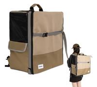 Duuclume Asiento y mochila 2 en 1 para perros, cama portátil de viaje para mascotas con bolsillos de almacenamiento, correa de clip, tubo de PVC y diseño plegable para mascotas pequeñas de hasta 15