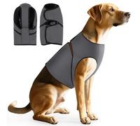 Duuclume Chaleco de ansiedad para perros, abrigo calmante para aliviar la ansiedad, envoltura cómoda y chaleco ajustable de presión suave para mascotas, para truenos, viajes y fuegos artificiales