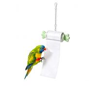 Duuclume Juguete de búsqueda de loros, juguete de trituración de pájaros con rollo de papel reemplazable, juguetes masticables de polipropileno de grado alimenticio para cacatúa, periquito, periquito