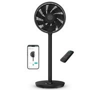 Duux Whisper Flex 2 Smart Fan - Silencioso 13dB - Modo nocturno y temporizador - Altura ajustable (54-92 cm) - Energía eficiente desde 2W - Control por aplicación y control remoto - Negro