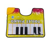 Duvcoywae Alfombrilla De Piano para Inodoro - 59x48CM | Divertida Alfombra con Sonido De Piano para IR Al Baño, Novedosa Alfombrilla para El Suelo del Inodoro con Teclado Musical para Baño