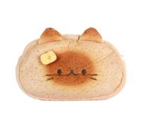 Duvcoywae Estuche para Lápices de Gato Diseño Toast - Estuche Escolar Felpa - Bolsa Estética Cartoon Adolescentes Escuela Infantil Niños Niñas