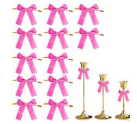 Duvcoywae Lazos Navideños para Árboles | De Copa con Lazo De Terciopelo - Decoración Versátil para Manualidades Interior Exterior Jardín Bodas Cumpleaños Fiestas