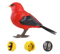 Duvcoywae Pájaros Artificiales Que Cantan con Movimiento, Pájaros Interactivos para Niños, De Simulación De Pájaro A Pilas, Decorativo De Pájaro Eléctrico con Chirrido, Adornos para Árboles De Jardín