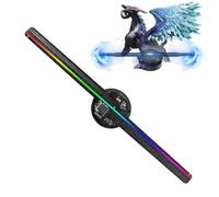 Duvcoywae Proyector De Holograma 3D Resolución 2000X224 - Proyector De Video Holográfico,Pantalla de 42 cm Control Remoto para Animaciones Imágenes Video Halloween Navidad