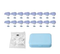 Duvet Clips 16PCS Set | Bunny Duvet Fasteners Keep Comforter from Shifting | Secure Quilt/Cushions/Curtains | Easy Button Release, Decorative Bed Sheet Holders (Blue)