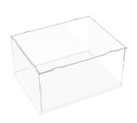 DuvinDD - Escaparate transparente acrílico para colección LEGO Friends Serie TV 21319 para máquina de escritura, base blanca, 30 x 40 x 20 cm, protección contra el polvo para coleccionistas de