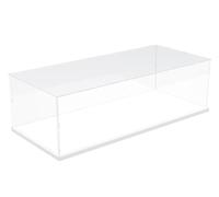 DuvinDD Vitrina acrílica para Lego 42141 42171 - 70 x 30 x 20 cm caja protectora transparente con base blanca