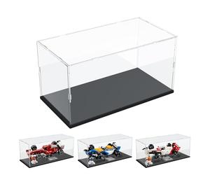 DuvinDD Vitrina acrílica para LEGO Ayrton Senna para Lego Williams f1 Car para LEGO StarShips, caja de exhibición de acrílico transparente para coleccionables, escaparate de protección a prueba de
