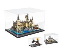 DuvinDD Vitrina Acrílica Para Lego Himeji Castle 21060, Hogwarts Castle 76419, Planets 42179 - Caja Protectora Transparente Contra El Polvo Con Base Negra, 40 X 30 X 25 Cm