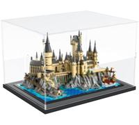 DuvinDD Vitrina acrílica para Lego Himeji Castle 21060 Lego Hogwarts Castle 76419 Lego Planets 42179 - 40 x 30 x 25 cm Caja protectora transparente contra el polvo con base negra | Caja de exhibición