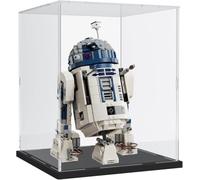 DuvinDD Vitrina acrílica para LEGO Star Wars cascos para LEGO R2D2, caja de exhibición de acrílico transparente para coleccionables, escaparate de protección a prueba de polvo (20 x 20 x 25 cm, base
