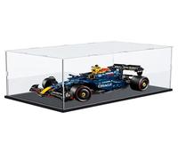 DuvinDD Vitrina acrílica para navegador de agua LEGO 71756 para LEGO F1 Mercedes Ferrari Red Bull - 65 x 35 x 20 cm Caja de protección contra el polvo transparente con base negra, vitrina para la