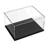 DuvinDD - Vitrina transparente de acrílico para colección Lego Friends Serie TV 21319 para máquina de escritura, base negra, 30 x 40 x 20 cm, protección contra el polvo para coleccionistas de maquetas