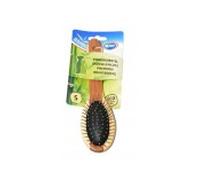 Duvo bamboo cepillo perro metálico pequeño 20 x 6 cm