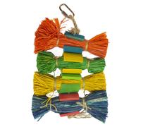 Duvo + Bastgrasbündel Con Bambú para Pájaros 25x12 CM Juguete Knabberzeug