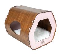 Duvo + Casa de Gato MDF Rosa 36x40x34cm, Moderno Mueble para Dormir & Juego