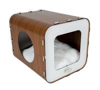 Duvo+ Casa de gatos MDF Blanche | 33.5x40x34cm