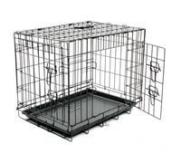 DUVO JAULA METAL NEGRA 2 PUERTAS (T-L 92 x 57 x 64 CM)