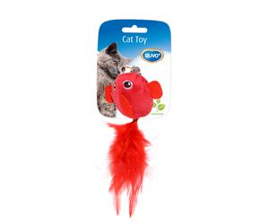 DUVO JUGUETE GATO PAJARO CON PLUMAS 2 UNI 13 x 10 x 3,5 CM