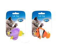 DUVO JUGUETE GATO SURTIDO PECES 2 UNI 7,5 x 9 x 3,5 CM